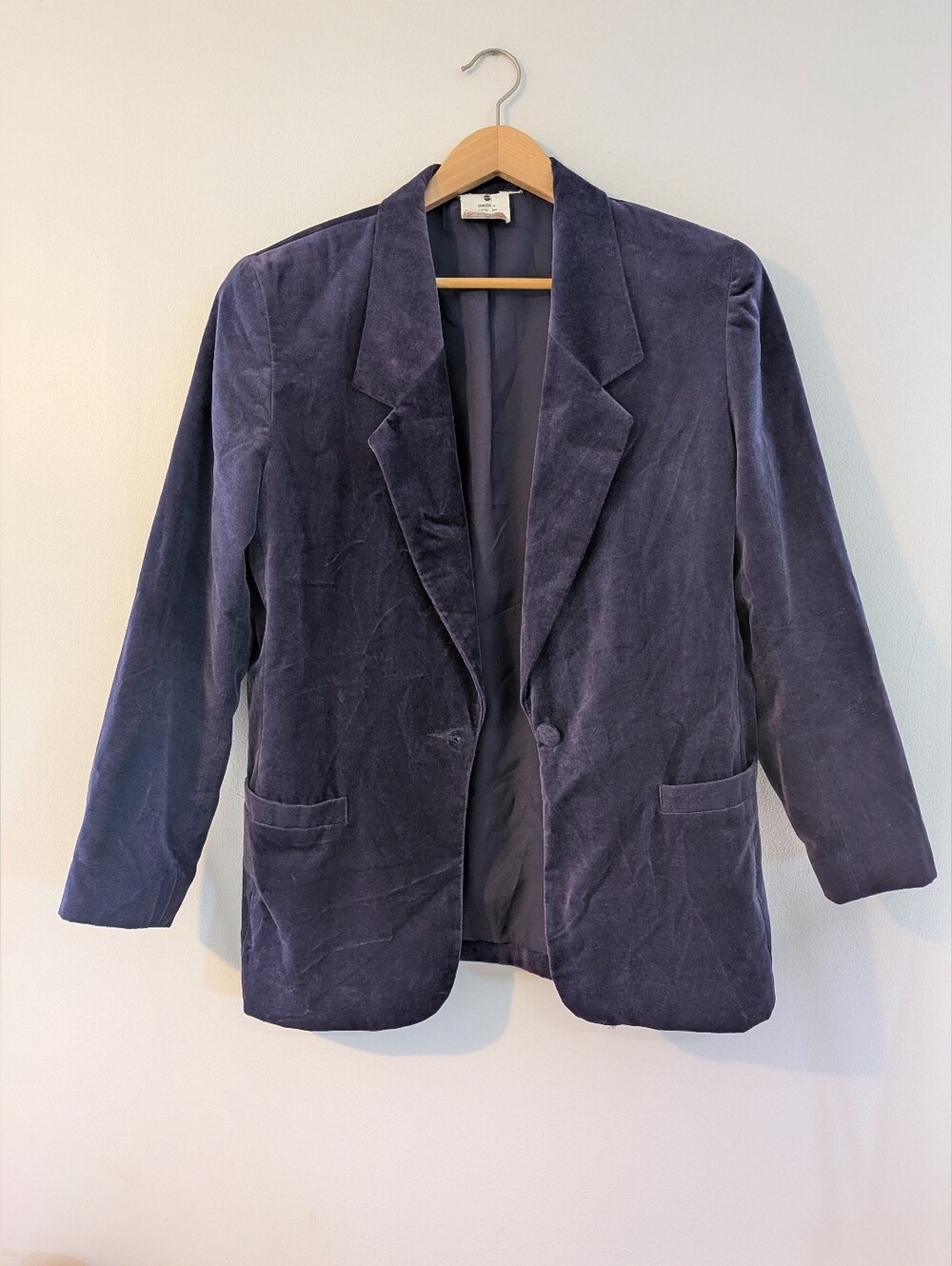 Purple Velvet Blazer - Size 14